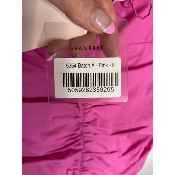 NWT Oh Polly Off The Shoulder Tierra Ruffle Mini Dress in Pink-sz 4 - Picture 10 of 10